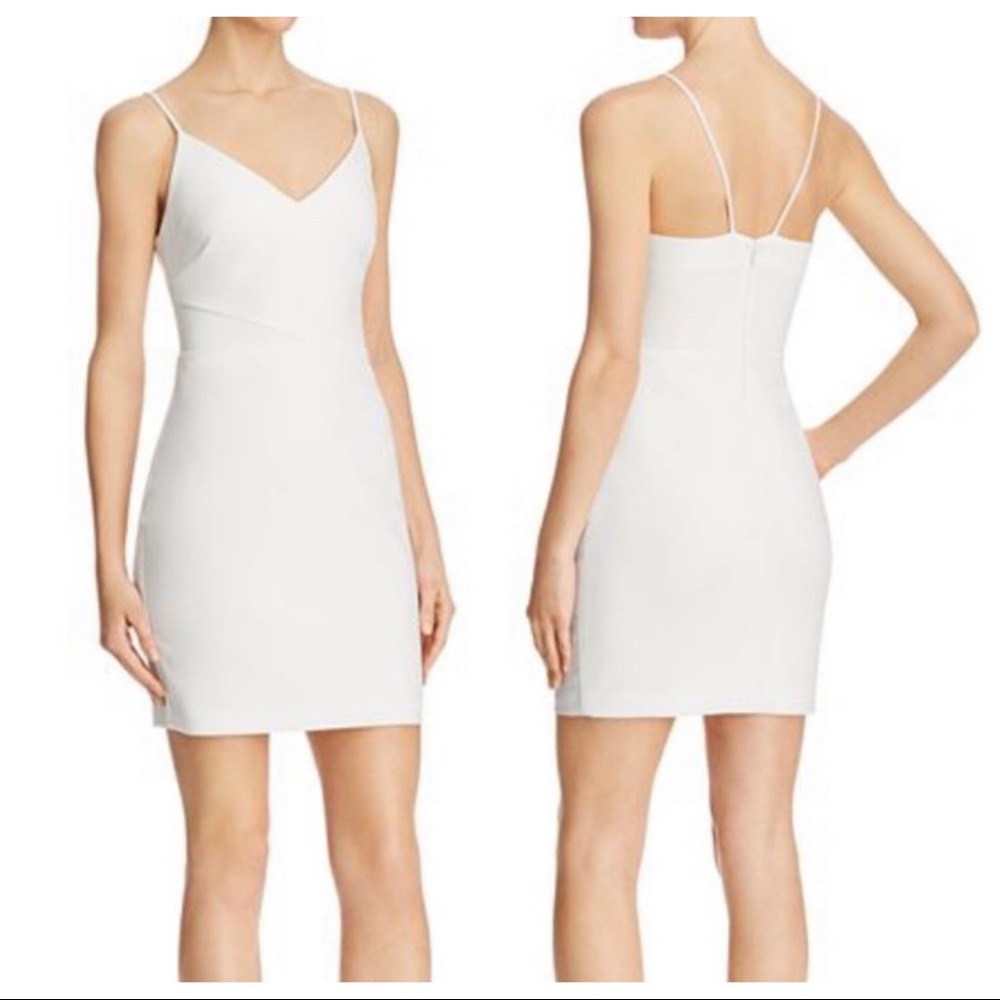 LIKELY Brooklyn V Neck Dress White Size 2